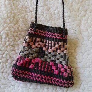 Mini Woven Bohemian Crossbody Pouch Bag Native American Style Bag Charm